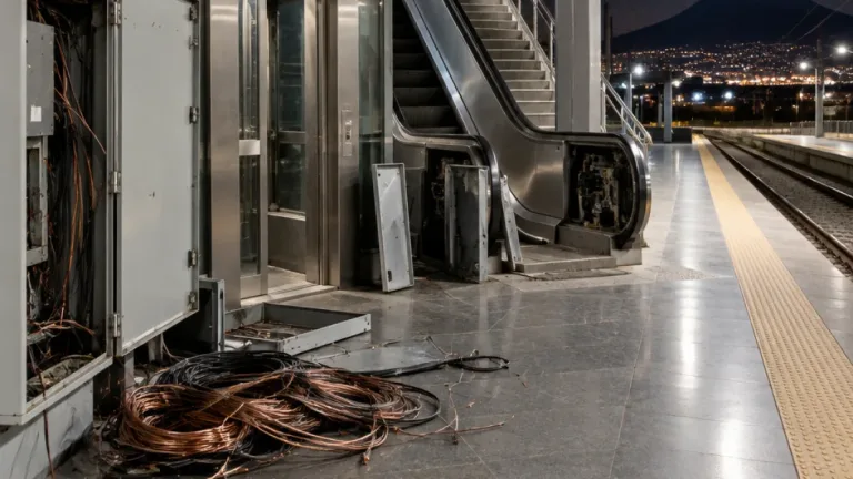 Rame rubato nella stazione della Circumvesuviana: arrestato un 32enne