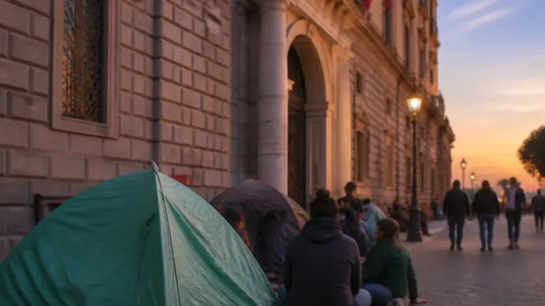 Studenti in tenda davanti al Comune: mobilitazione contro il caro affitti e la mancanza di alloggi per chi studia