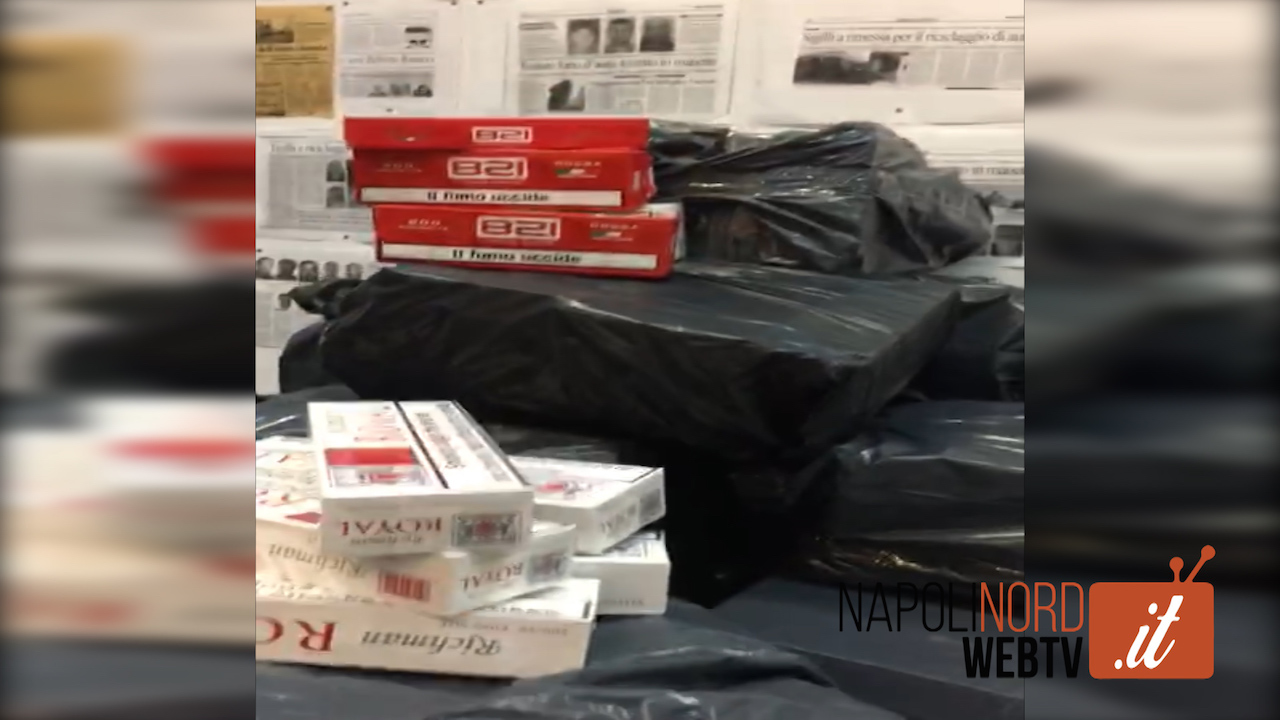 Maxisequestro di sigarette di contrabbando a Marano: oltre due tonnellate, arrestato 25enne di Cercola. Video